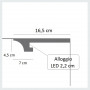 Cornice in gesso per strip led DS5015 decor misure luceledcom