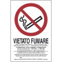 TARGA SEGNAL."VIETATO FUMARE L.311/1" 300X200