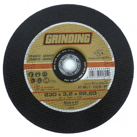 GRINDING DISCO PER GRANITO D.230X3,2 VTMC/T
