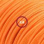 Cavo-Elettrico-rotondo-rivestito-in-tessuto-effetto-Seta-Tinta-Unita-Arancione-R-122521565968