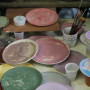 Kit-Mini-rosone-75cm-diam-ceramica-dipinta-a-mano-Bordeaux-100-Made-in-Italy-122521645523-12