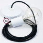 Pendel-singolo-lampada-sospensione-cavo-tessile-Effetto-Seta-Blu-Scuro-RM20-122522858870