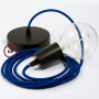 Pendel-singolo-lampada-sospensione-cavo-tessile-Effetto-Seta-Blu-RM12-122522868832-4