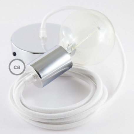 Pendel-singolo-lampada-sospensione-cavo-tessile-Cotone-Bianco-RC01-122522887218